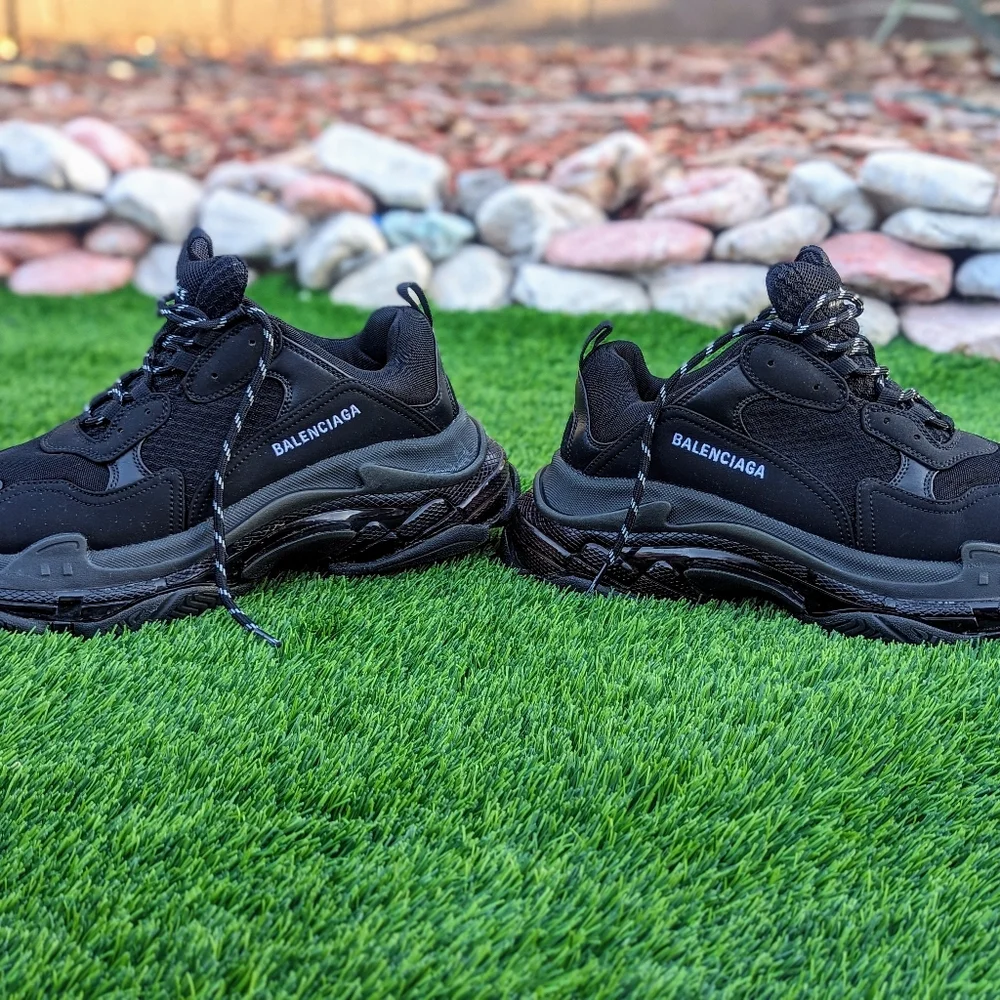 Balenciaga Black Triple S Trainer Sneakers